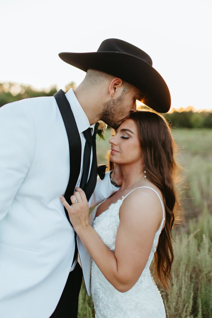 sunset bride and groom photos