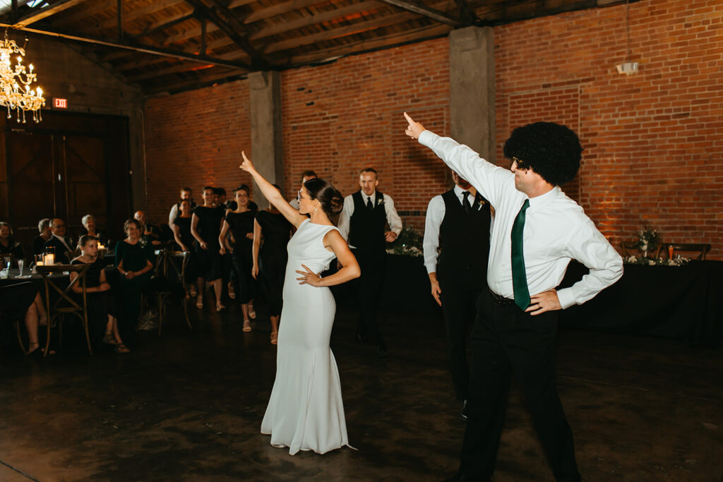 A fun filled brick and mortar venue reception