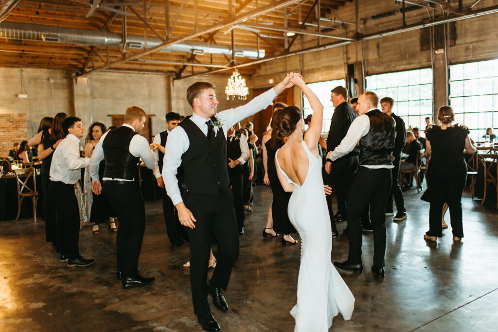 A fun filled brick and mortar venue reception